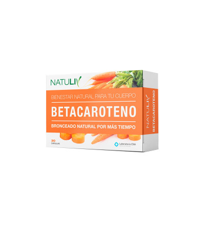 Natuliv Suplemento Dietario X 30cmp Betacaroteno