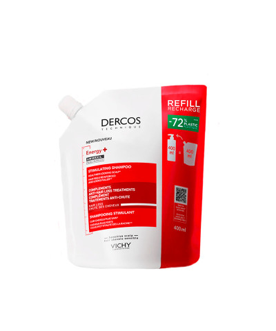 Dercos Energy+ Shampoo Estimulante Anticaída Refill X 400ml